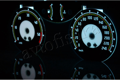 Renault Laguna 2 светодиодные шкалы (циферблаты) на панель приборов
