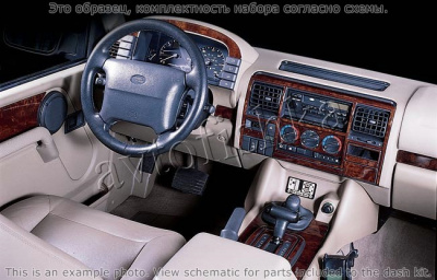 Декоративные накладки салона Land Rover Discovery 1995-1998 АКПП, базовый набор, Соответствие OEM