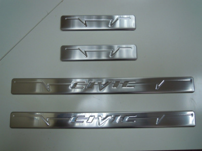 Honda Civic (12–) Накладки на дверные пороги, нерж, 4 части